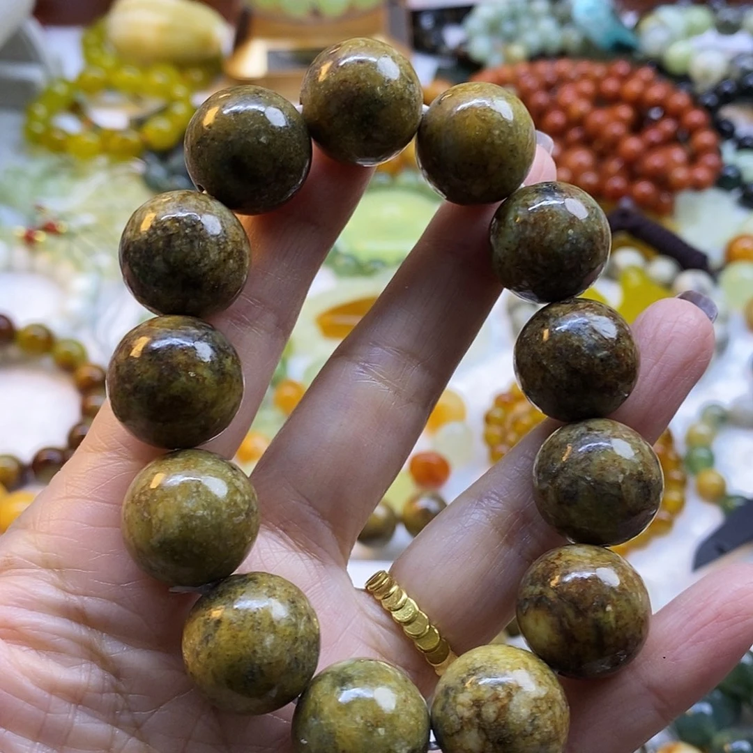 未镶嵌蛇纹石玉手镯南***狼