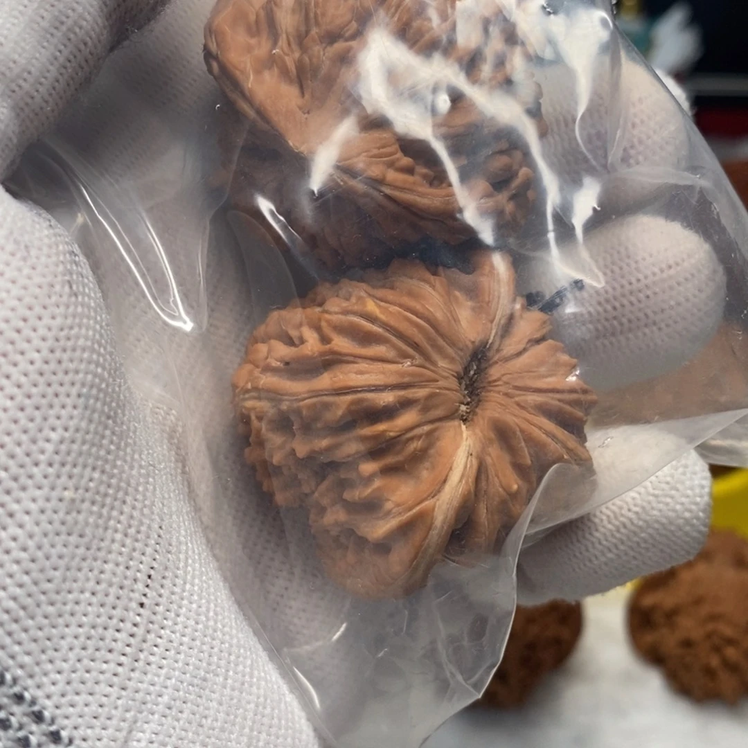 龙***虾桃核把件四座楼狮子头