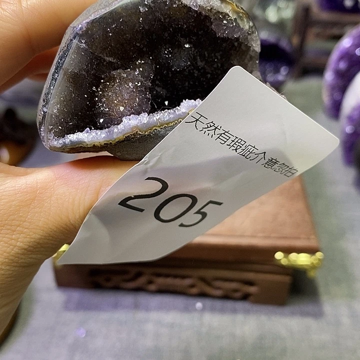 未镶嵌紫晶珠宝半成品