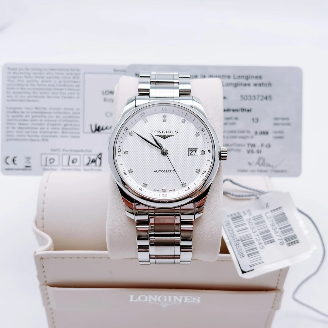 95新 Longines/浪琴 名匠钻刻/19年全套/40MM/机械/公价21700