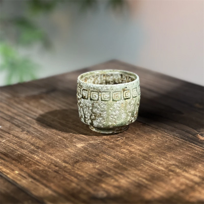 【茗器堂-林连柴烧】18号 130ml 回纹杯  茶杯