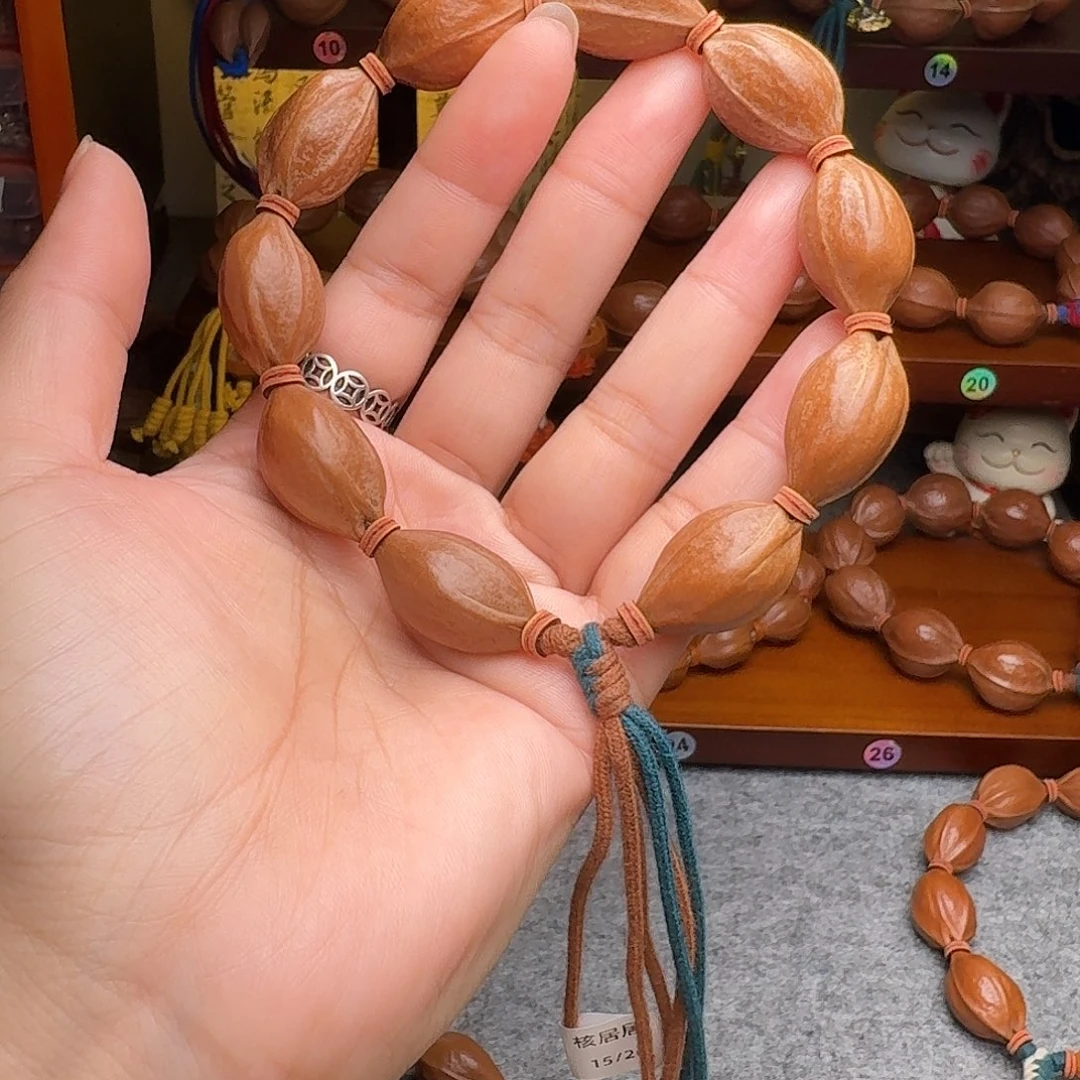 一***朵橄榄核手串15/26小尺寸 精致 原皮梅林铁核