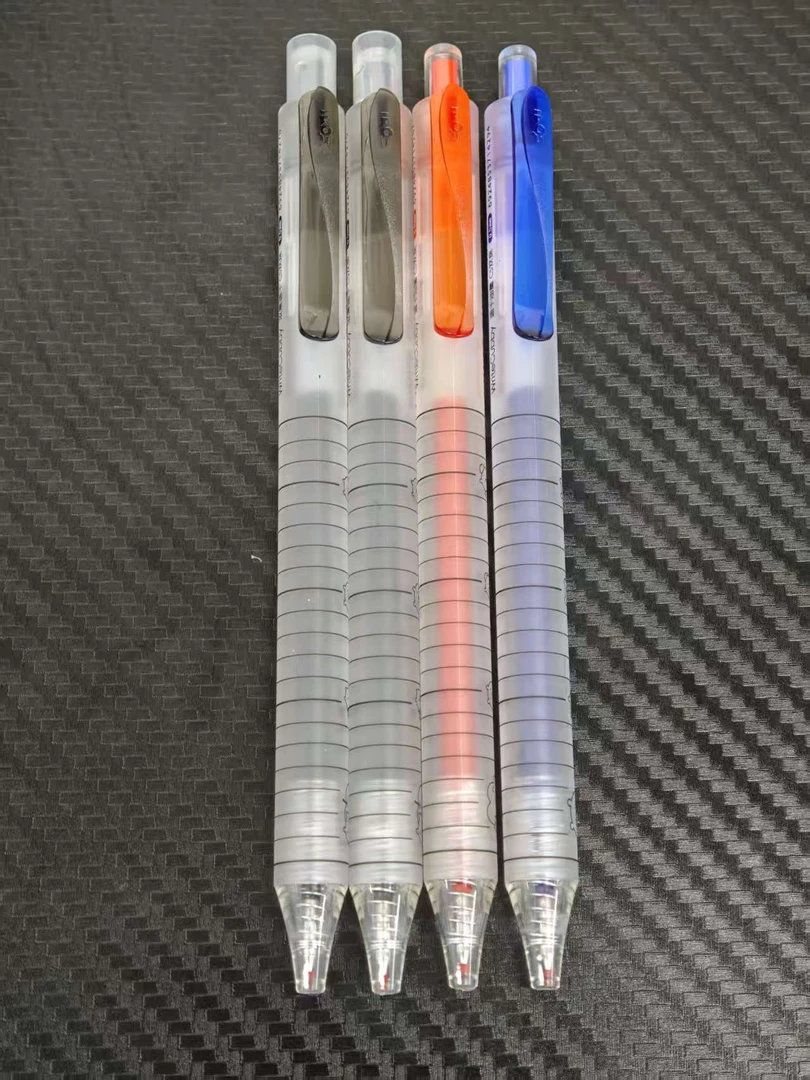 【发4支（2黑1蓝1红）】【东米萌熊刻度双珠cs笔头0.5mm】
