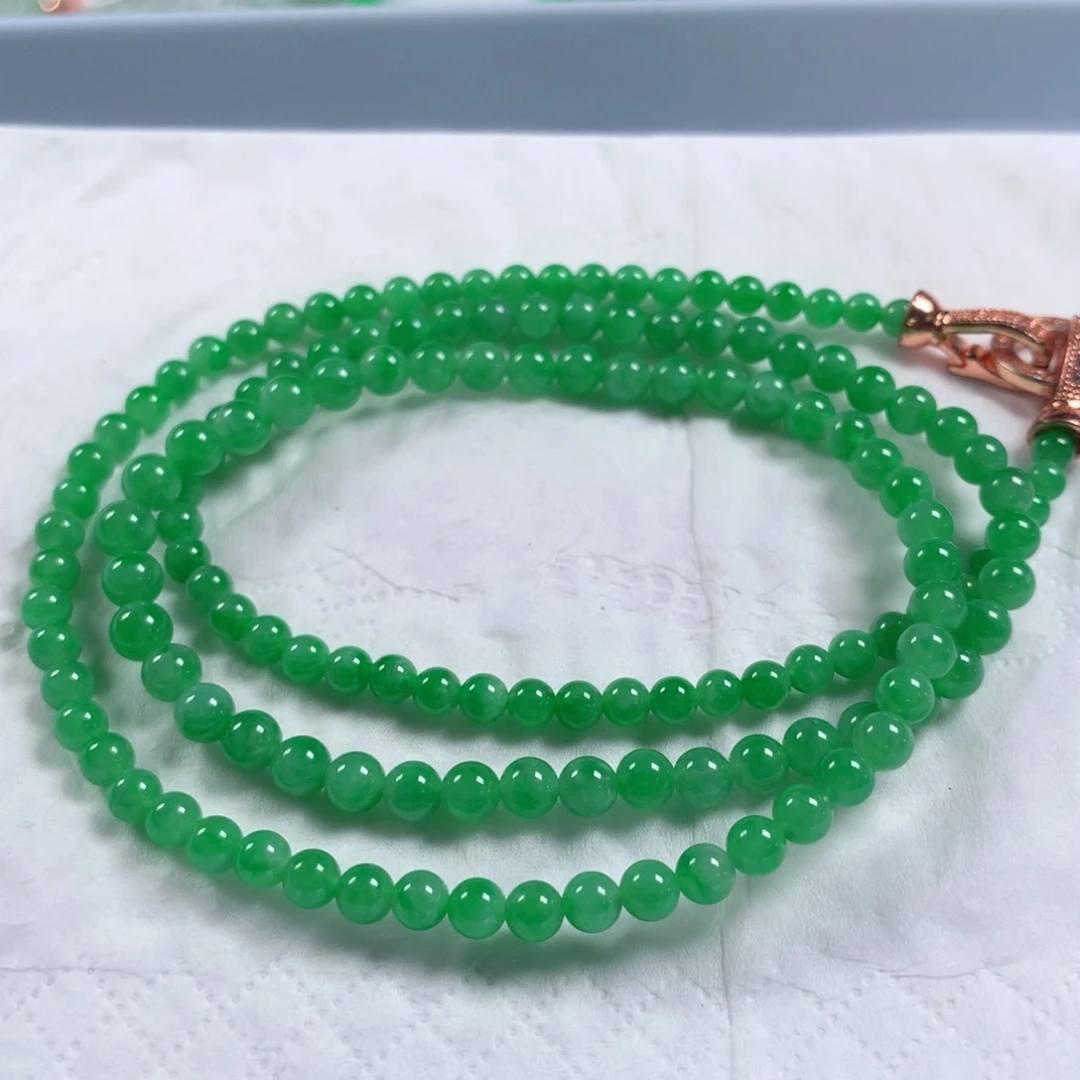 翡翠未镶嵌颈饰项链