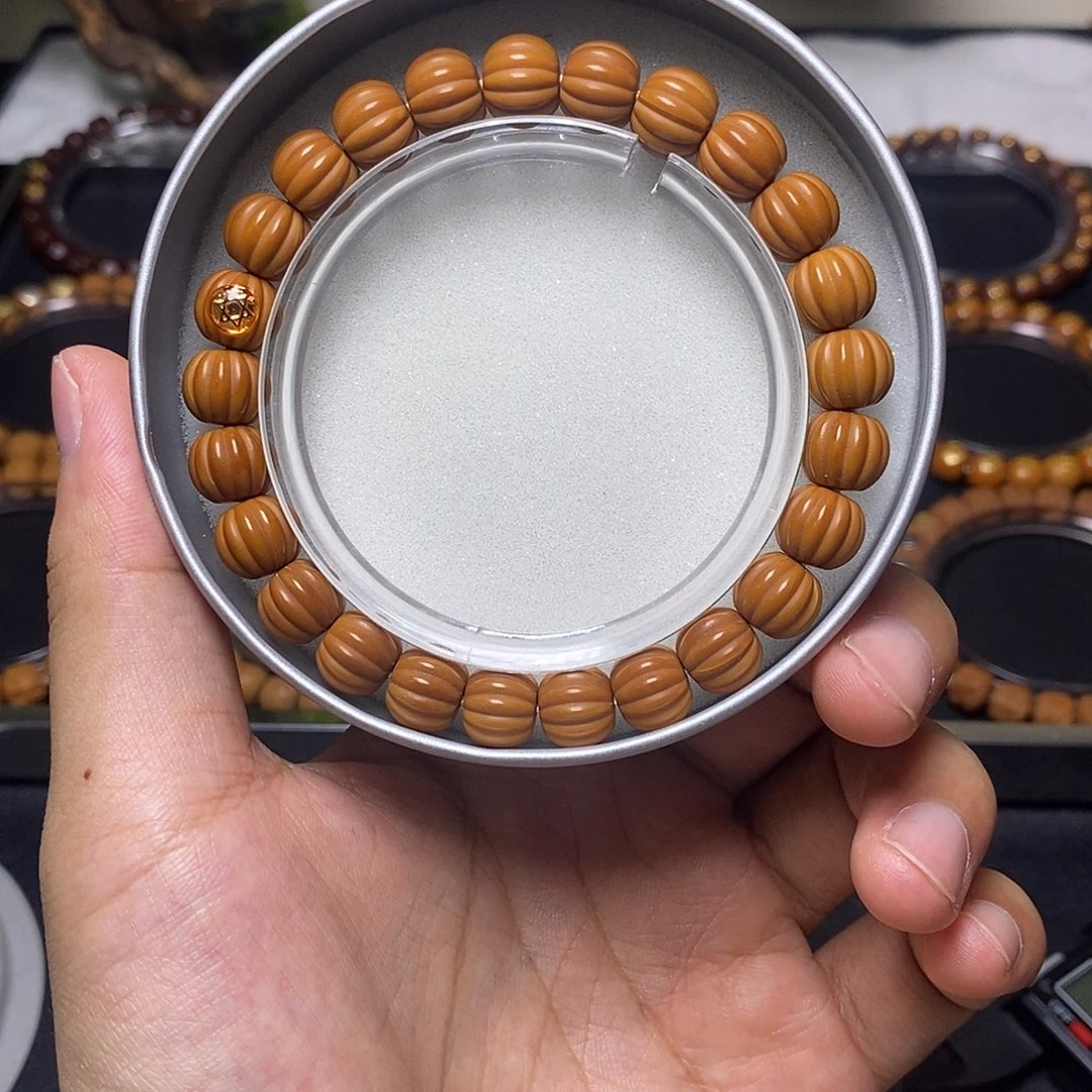 猴头核桃手串金标多瓣瓜珠尺寸10左右全品4号