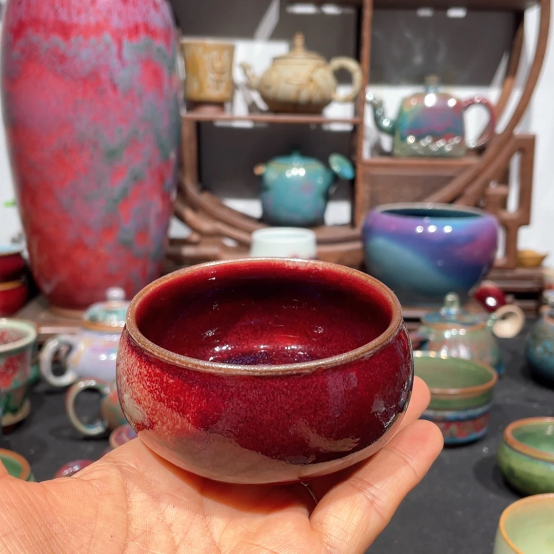 用***子中国神后钧瓷茶器