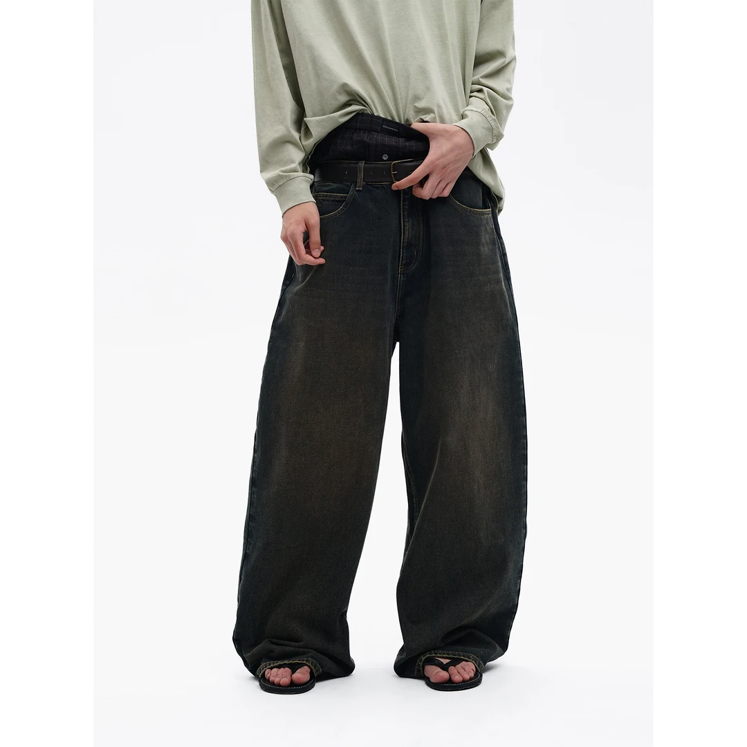 MASONPRINCE  Jeans独特中古叠染 高街牛仔宽松长裤