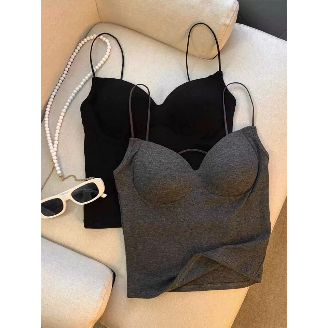 【土豆优选】必入款！固定一体杯吊带背心