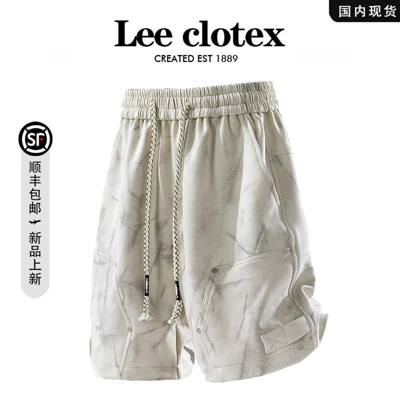 【品牌现货撤柜】LEECLOTEX短裤男夏季大码宽松潮牌休闲工装五分裤