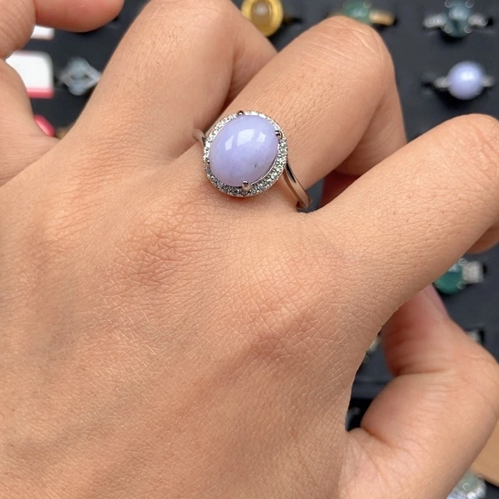翡翠未镶嵌戒指戒指有棉