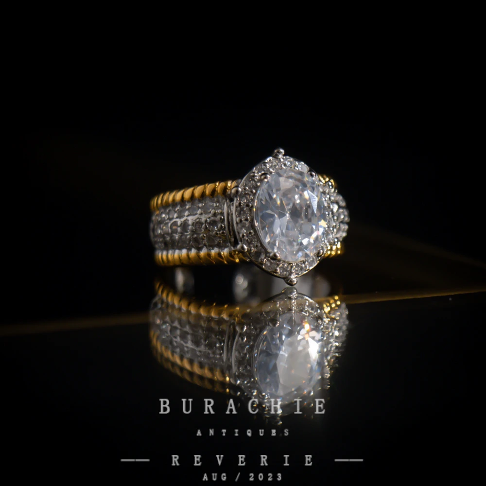 铜合金仿水晶戒指 【2968】周年珍藏英｜经典原标克拉款CrownFrett