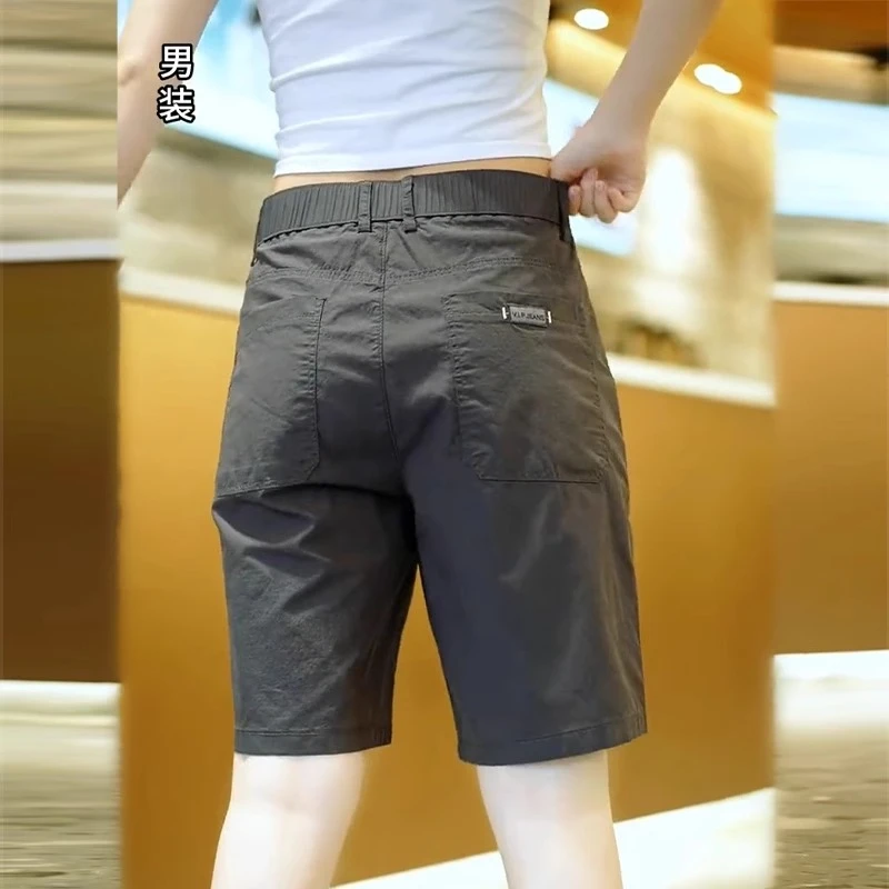 冰丝2025五分短裤男夏季薄款潮流百搭沙滩爸爸外穿休闲中裤子新款