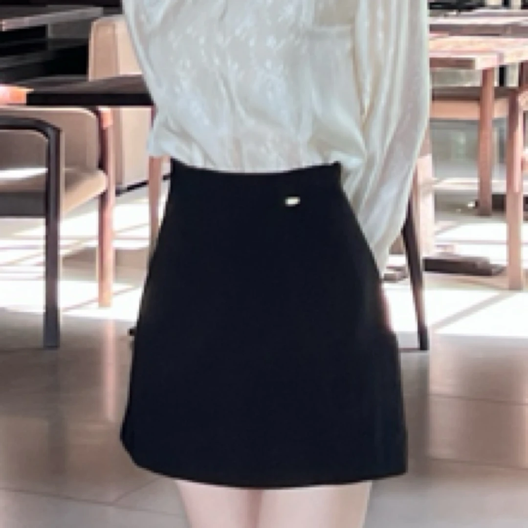 《简约格调》百搭西装南瓜裙（自带安全裤） 8093#显瘦高腰半身裙A字