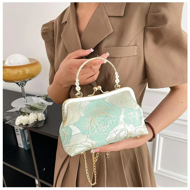 成品中国风旗袍包晚宴包迷你小手提包斜挎三用精美高质量包包礼品