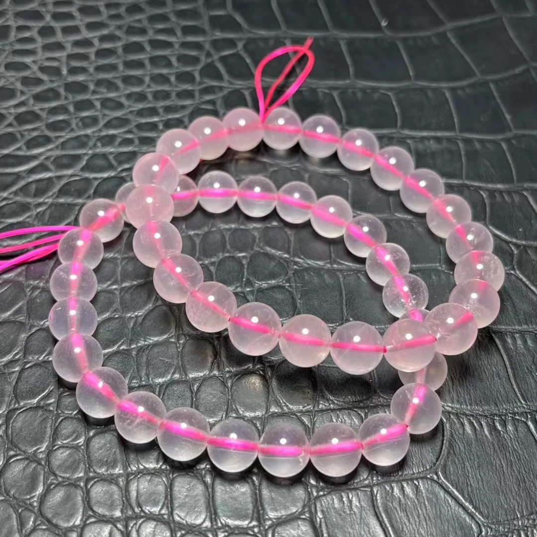 天然莫粉水晶手链