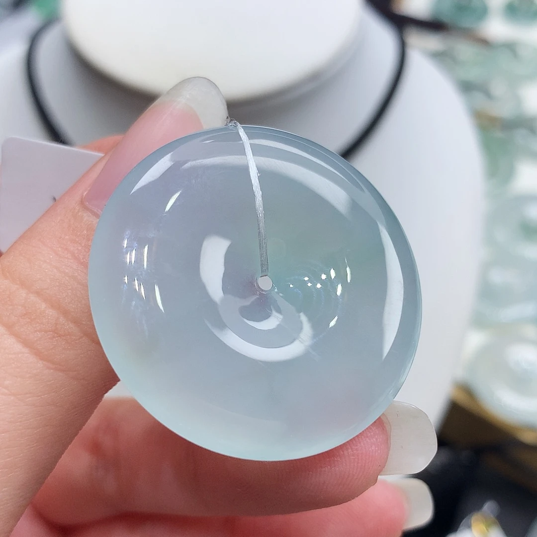 翡翠未镶嵌胸饰翡翠86，33.9/6