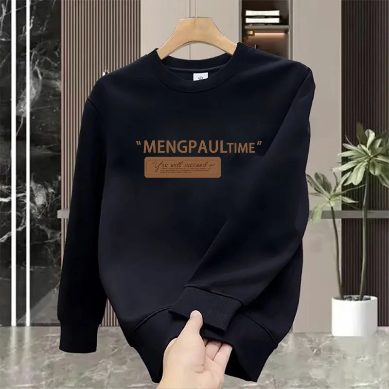 圆领卫衣秋季印花男套头秋冬男士宽松套头卫衣秋冬情侣潮流长袖