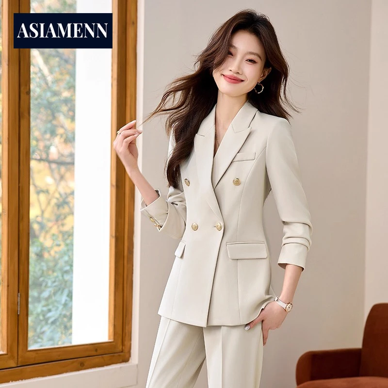 高端西装外套女秋冬高级感职业套装工作服气质女神范职场西服工装