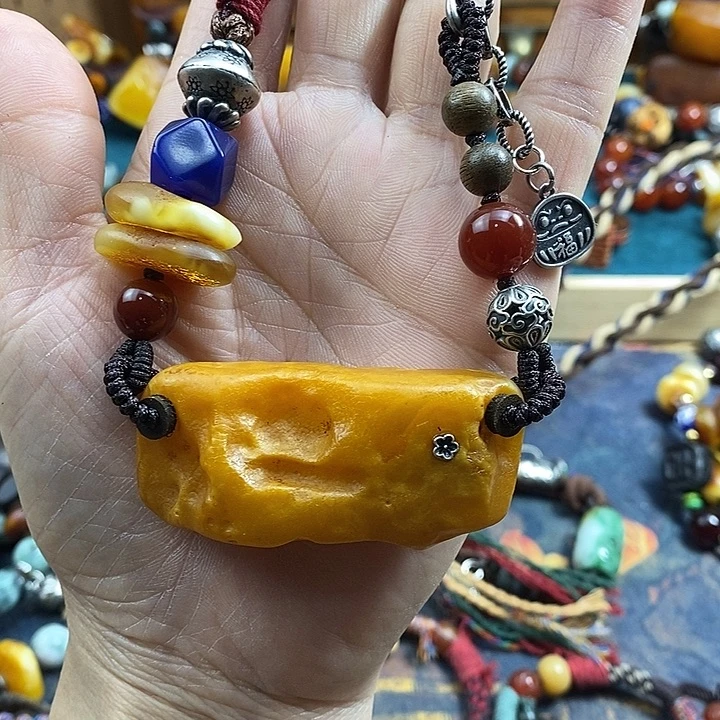 蜜蜡未镶嵌项链项链