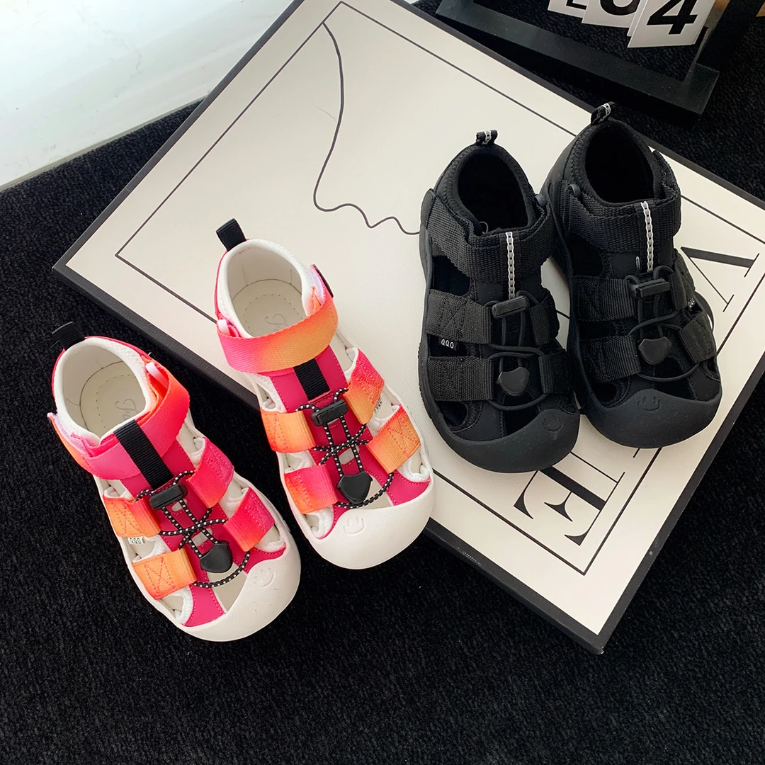 布丁哈鲁【溯溪鞋】2024夏款百搭透气女童休闲运动包头凉鞋24X479