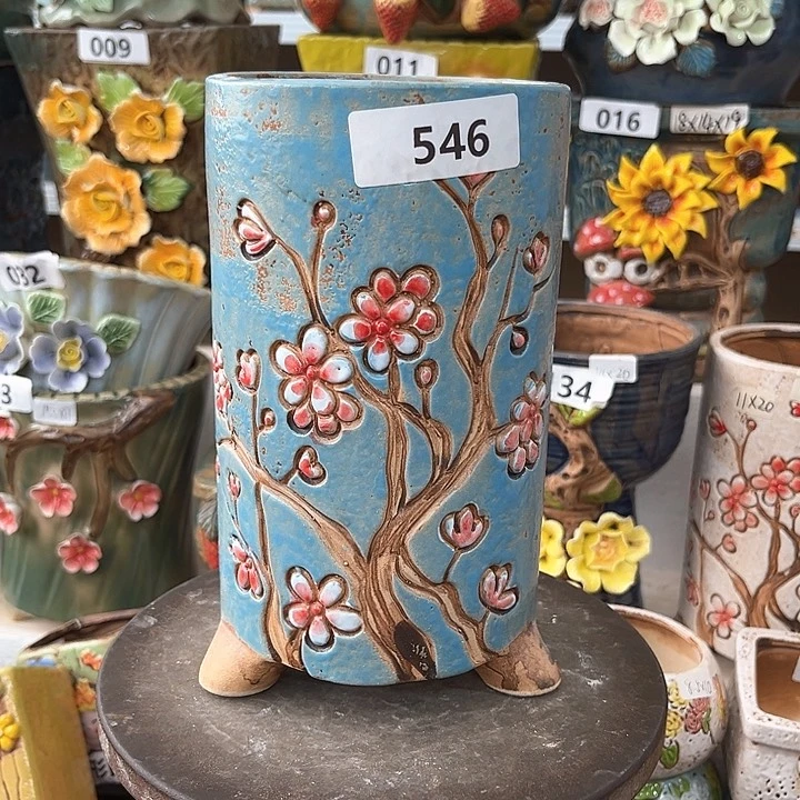 紫砂花盆粗陶材质多肉花盆