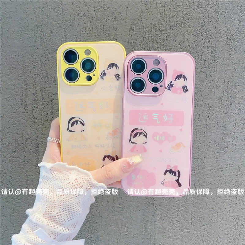 烫金玻璃壳适用苹果16/iphone/华为荣耀/OPPO/VIVO/小米手机壳潮