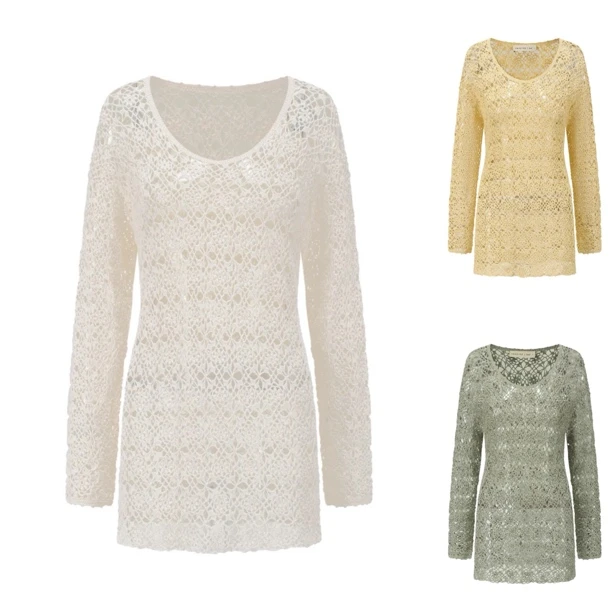 SWAYING/KNIT 钩针丝棉上衣 SW25AW1T16C