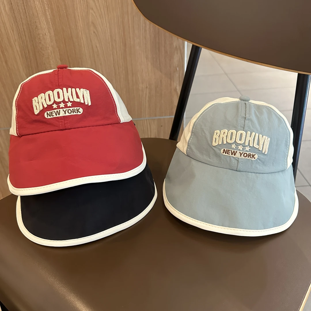 婴儿帽子夏季透气网眼宝宝速干轻薄软檐鸭舌帽防晒男童女童遮阳帽