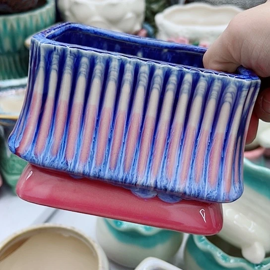 多肉绿植陶瓷花盆9.9包邮，有空