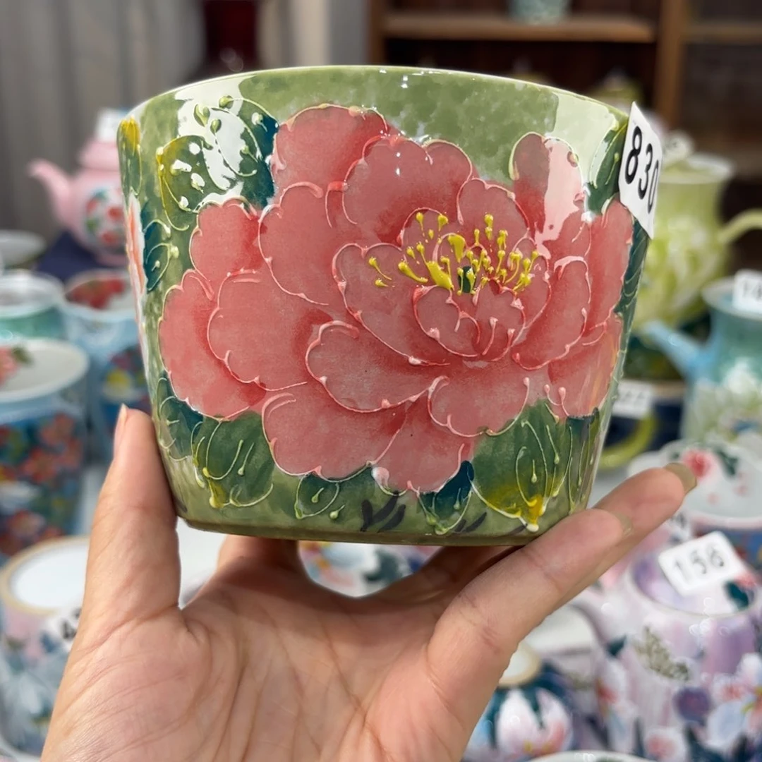 景德镇手绘高温釉下彩陶瓷茶具