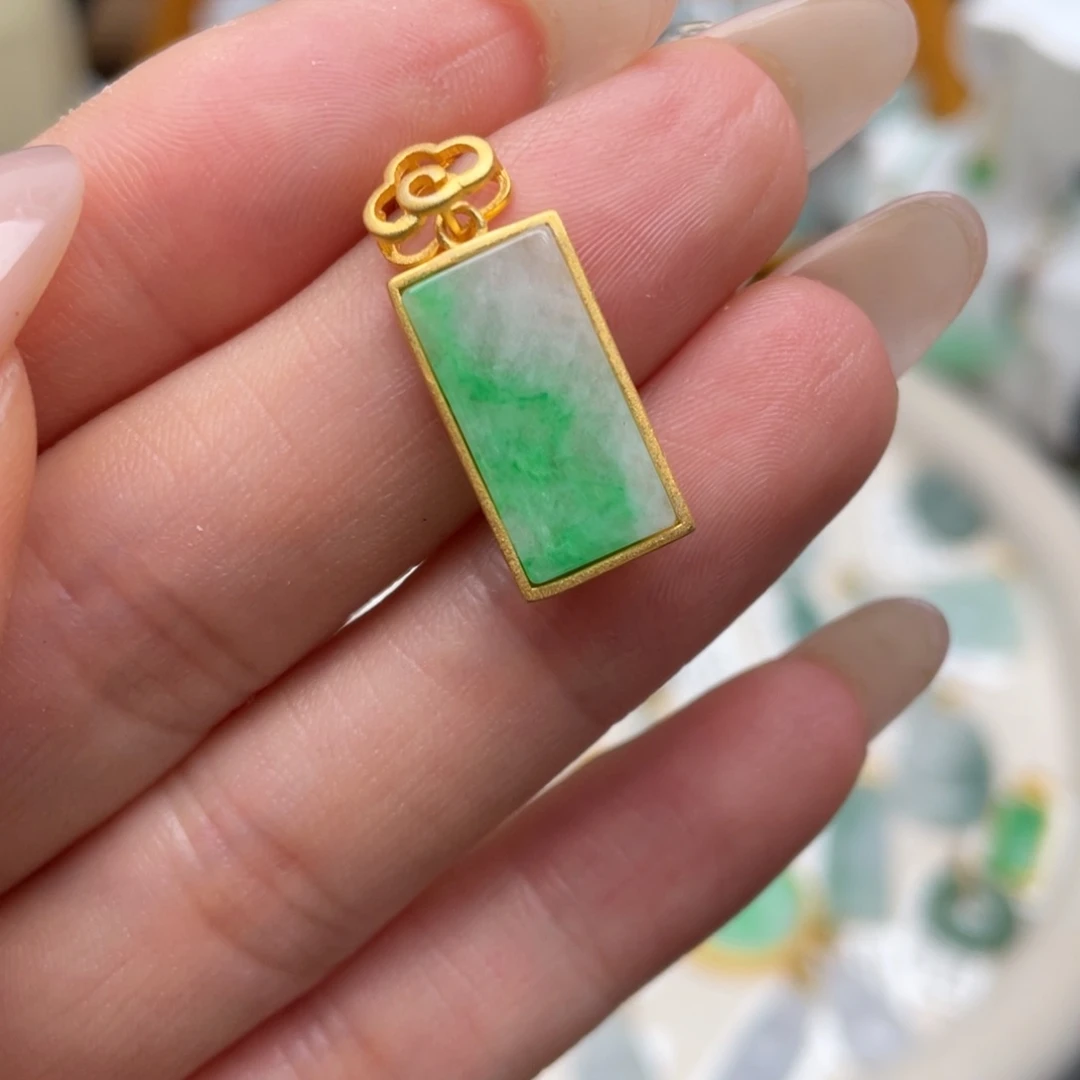 翡翠银S925镶嵌颈饰