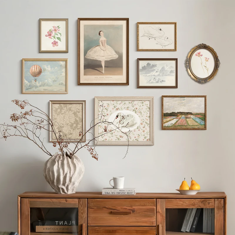 芭蕾舞》高级感南法风复古客厅装饰画法式中古风玄关卧室挂画组合