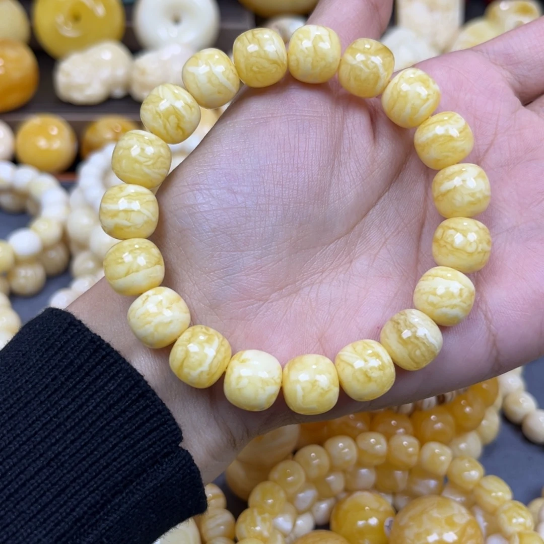 琥珀未镶嵌手串12+