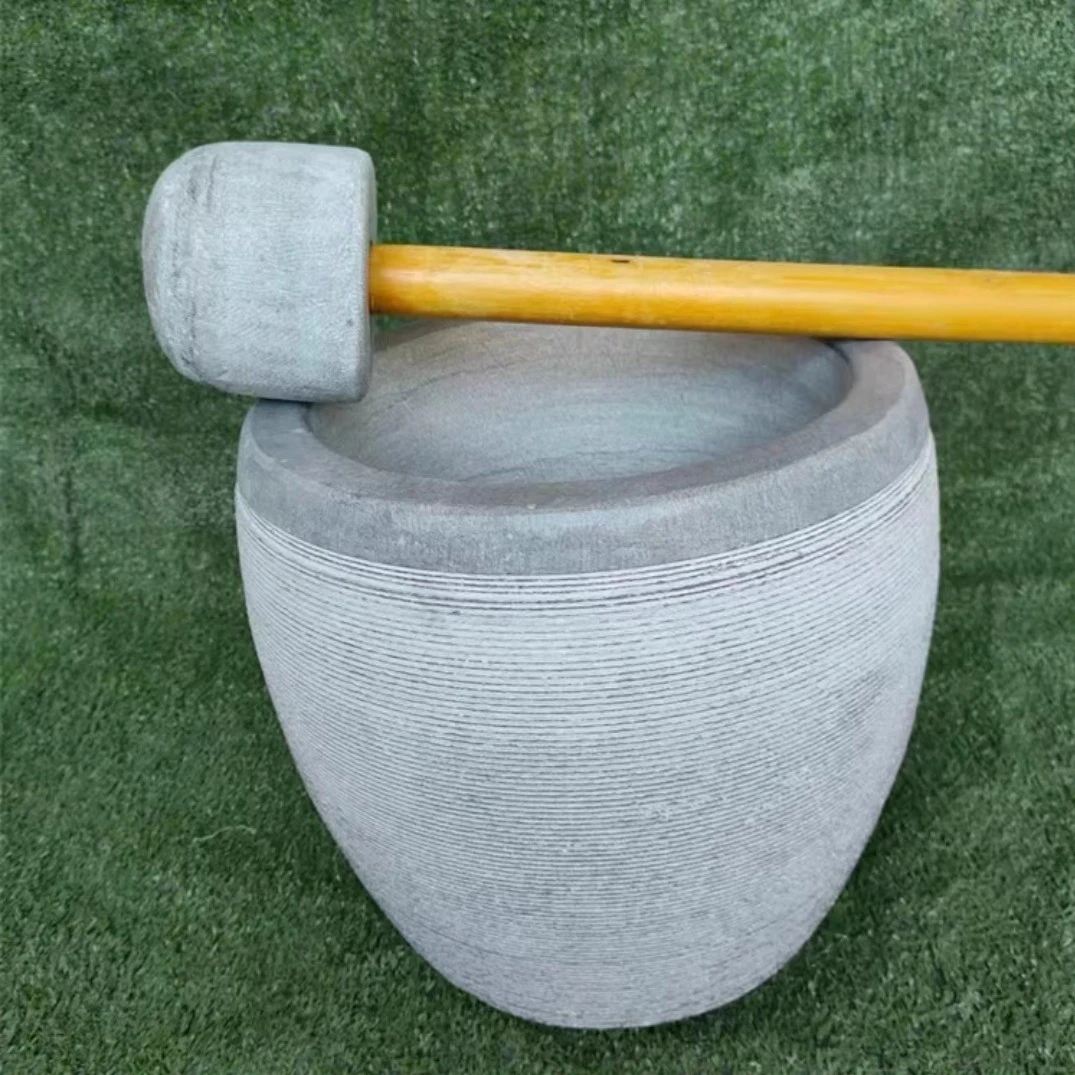 天然石头做的老式石臼家用打糍粑石窝大号对窑子打辣椒复古对窝