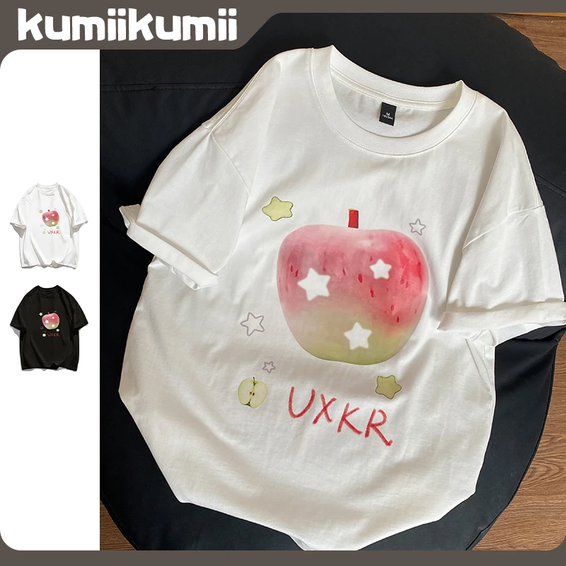 夏季T恤宽松纯棉短袖上衣慵懒清冷