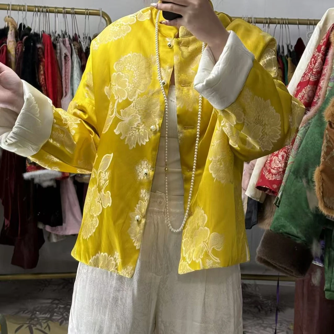 人丝棉衣！幂幂同款新中式显白双面外套