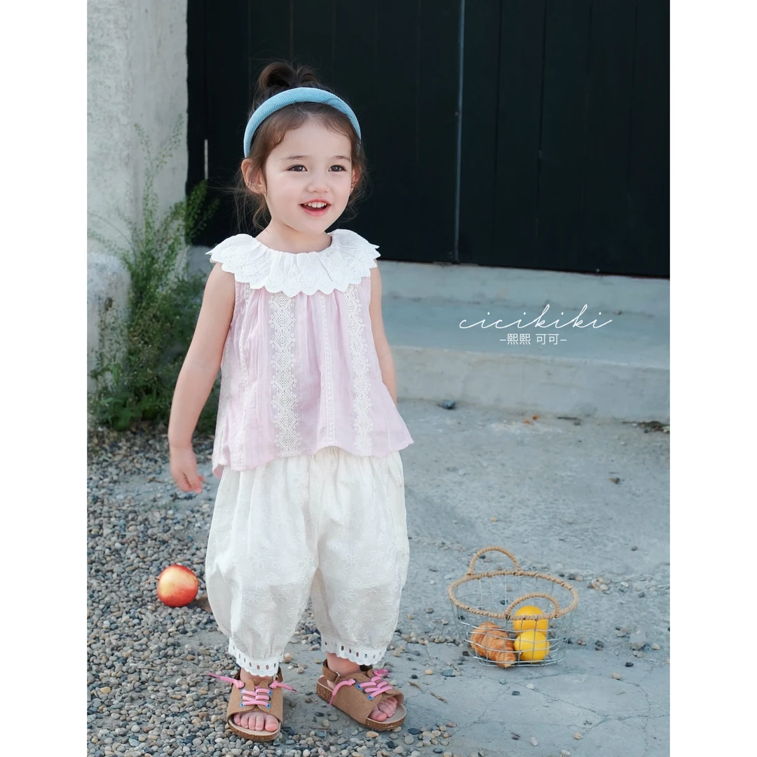 X【奶芙】2025女童童装夏季百搭优雅无袖儿童背心 熙熙可可BX2519
