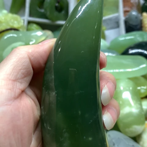 蛇纹石玉未镶嵌手把件
