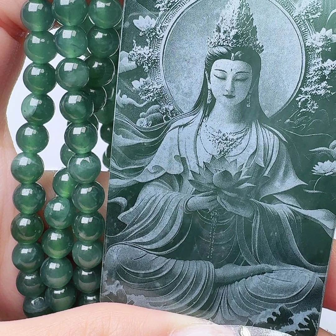 翡翠未镶嵌颈饰天然的A货翡翠多样性发其一