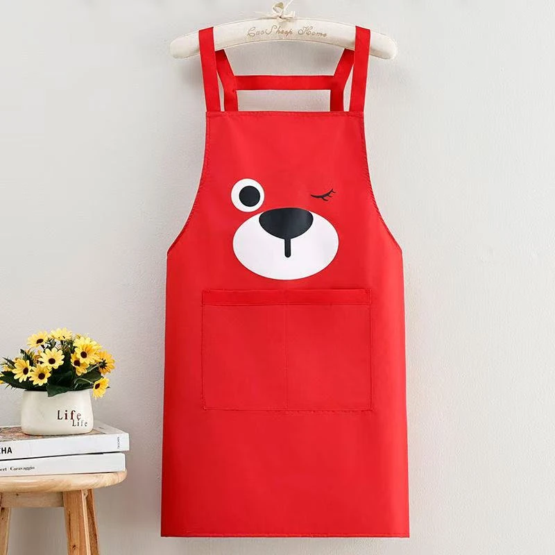 韩版防水防污防油时尚围腰防泼水工装围裙罩衣工作服透气拼接围裙