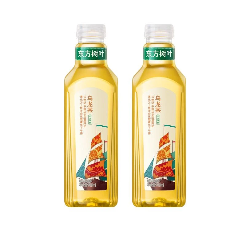 特价农夫山泉茉莉花茶900毫升0糖乌龙茶青柑普洱900ml*4瓶大瓶装