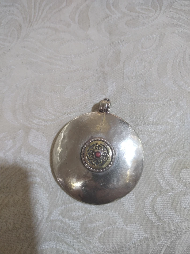 编织素款其它镀层吊坠原创设计镶嵌项链毛衣链无镀层烧蓝双面