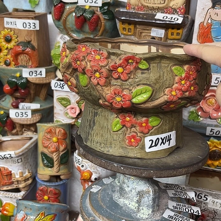 粗陶材质多肉花盆