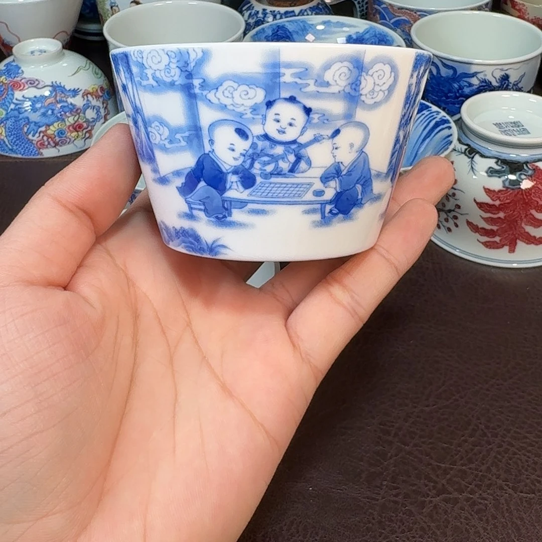 文***缘现代景德镇陶瓷盖碗