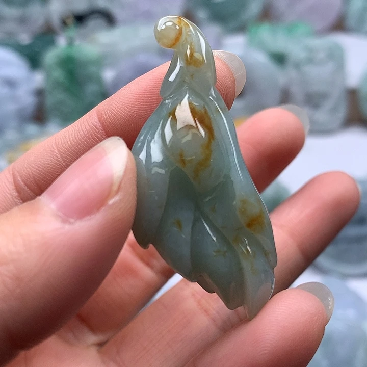 翡翠未镶嵌颈饰玉龙兰花福利