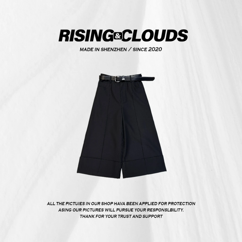 RISING&CLOUDS【小云姐】舒适百搭休闲显瘦早春中裤020279
