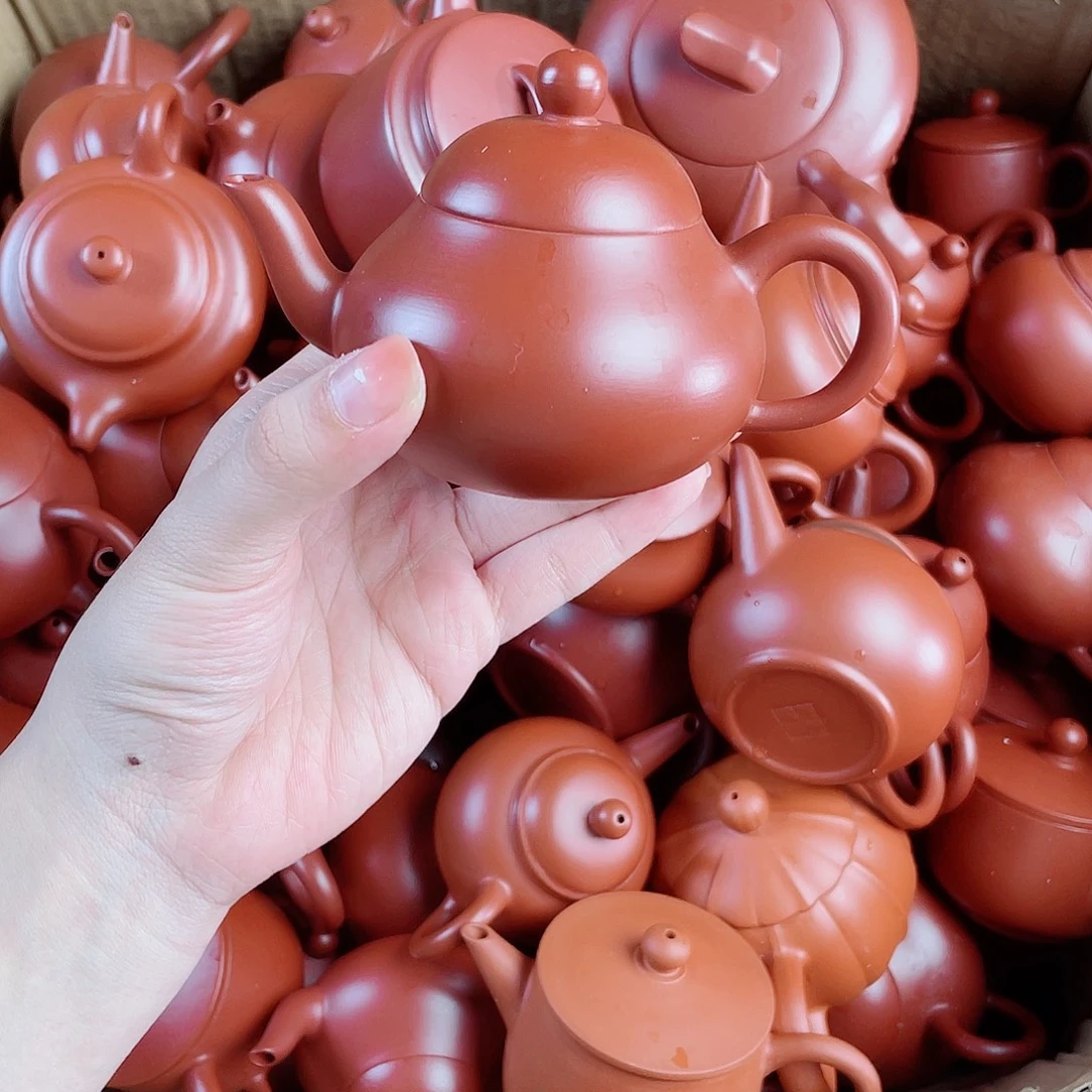 村***子潮州朱泥壶梨壶手拉140