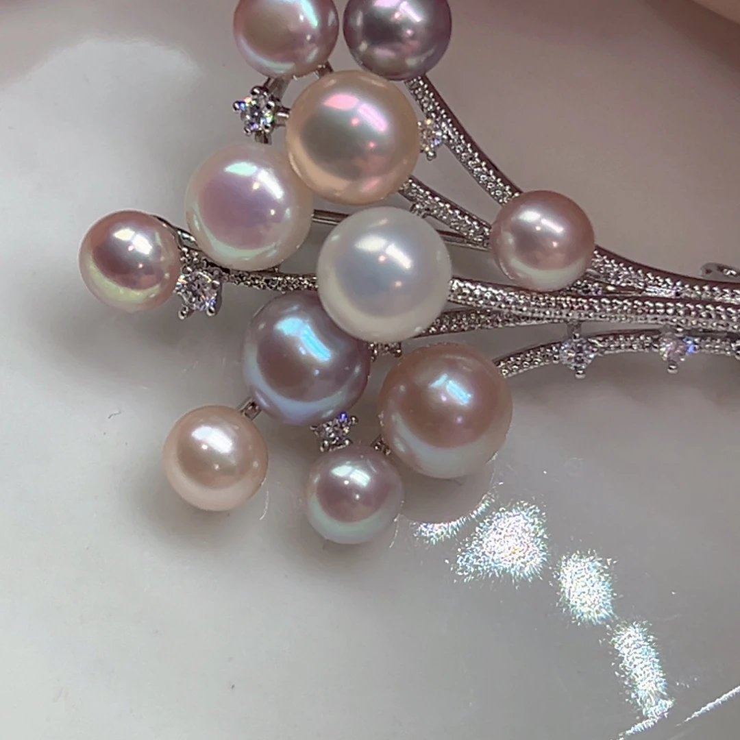 ****～合金淡水珍珠天然珍珠胸针