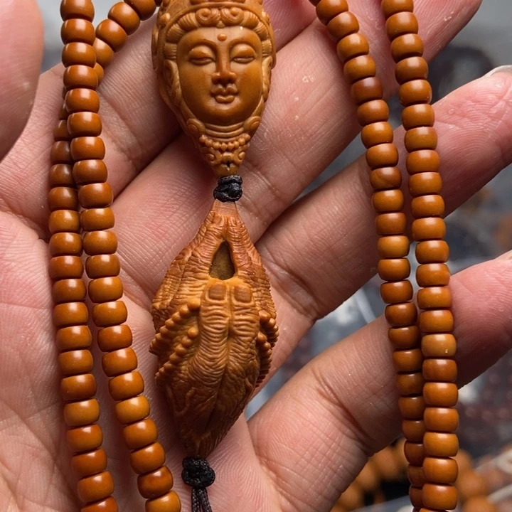 猴头核桃吊坠文玩手串