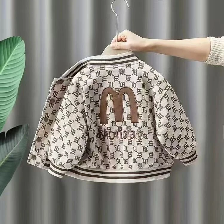 【现货运费险】男女童2025洋气休闲新款儿宝帅气棒球夹克上衣春秋装